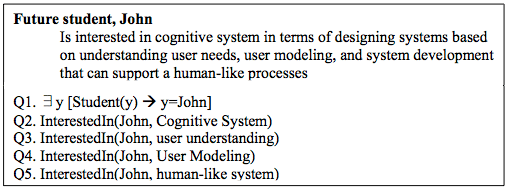 Student Representation in FOL